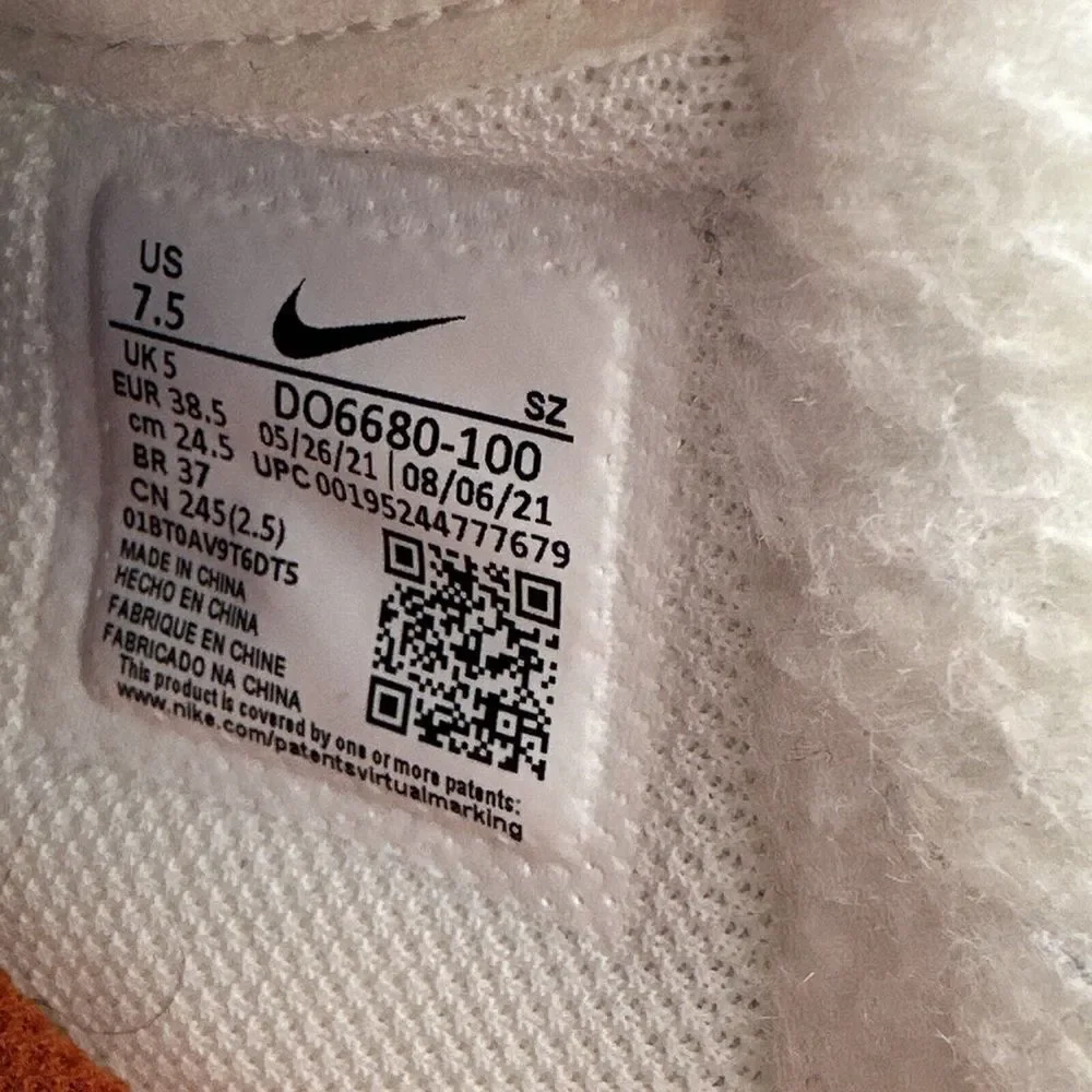 Nike Air Force 1 '07 'Sherpa Fleece' White Blue DO6680-100 - Women's‎ Size 7.5